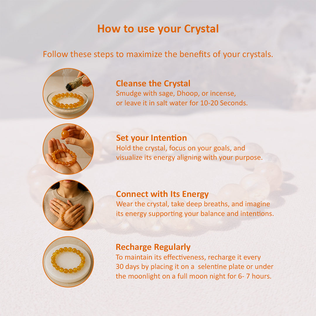 Amber Calcite Bracelet