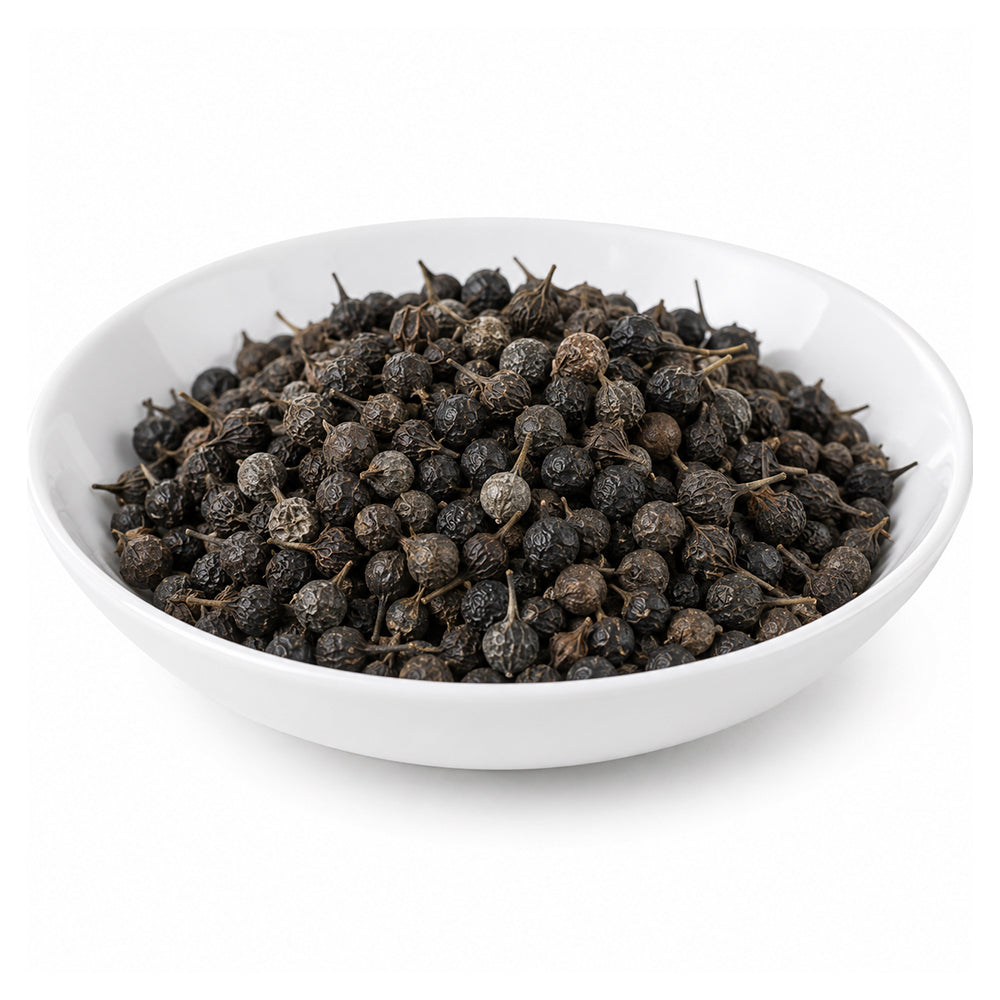 Shital Chini (Berries) - All Spice Berries - Kabab Chini - Sard Chini - Tailed Pepper - Kawab Chini - Piper Cubeba - Pimenta Diocia