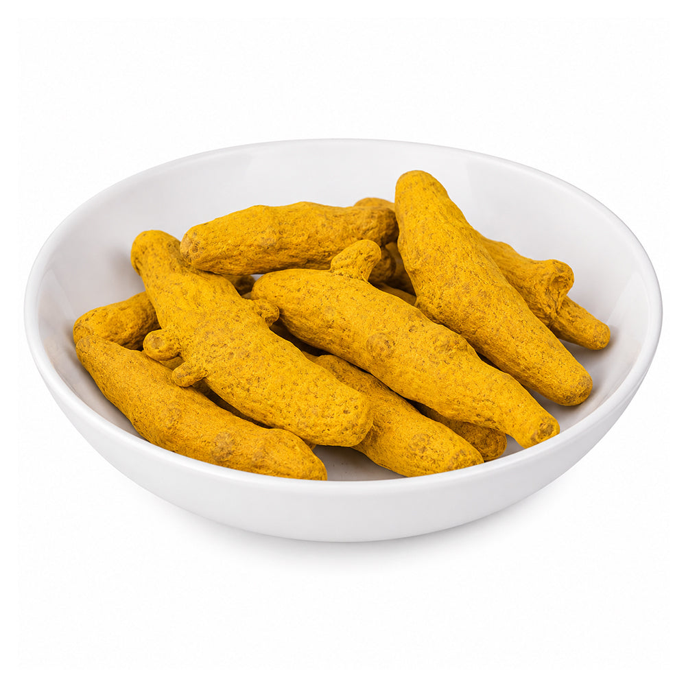 Yellow Turmeric Finger (Natural) - Sabut Haldi - Khadi Haldi - Haldi Gaanth - Curcuma Longa - Haridra - The Golden Spice - Halada - Curcumin - Yellow Root