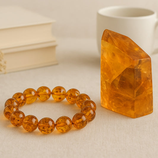 Amber Calcite Bracelet