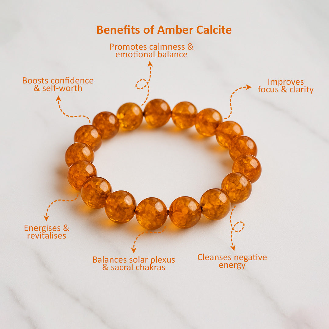 Amber Calcite Bracelet