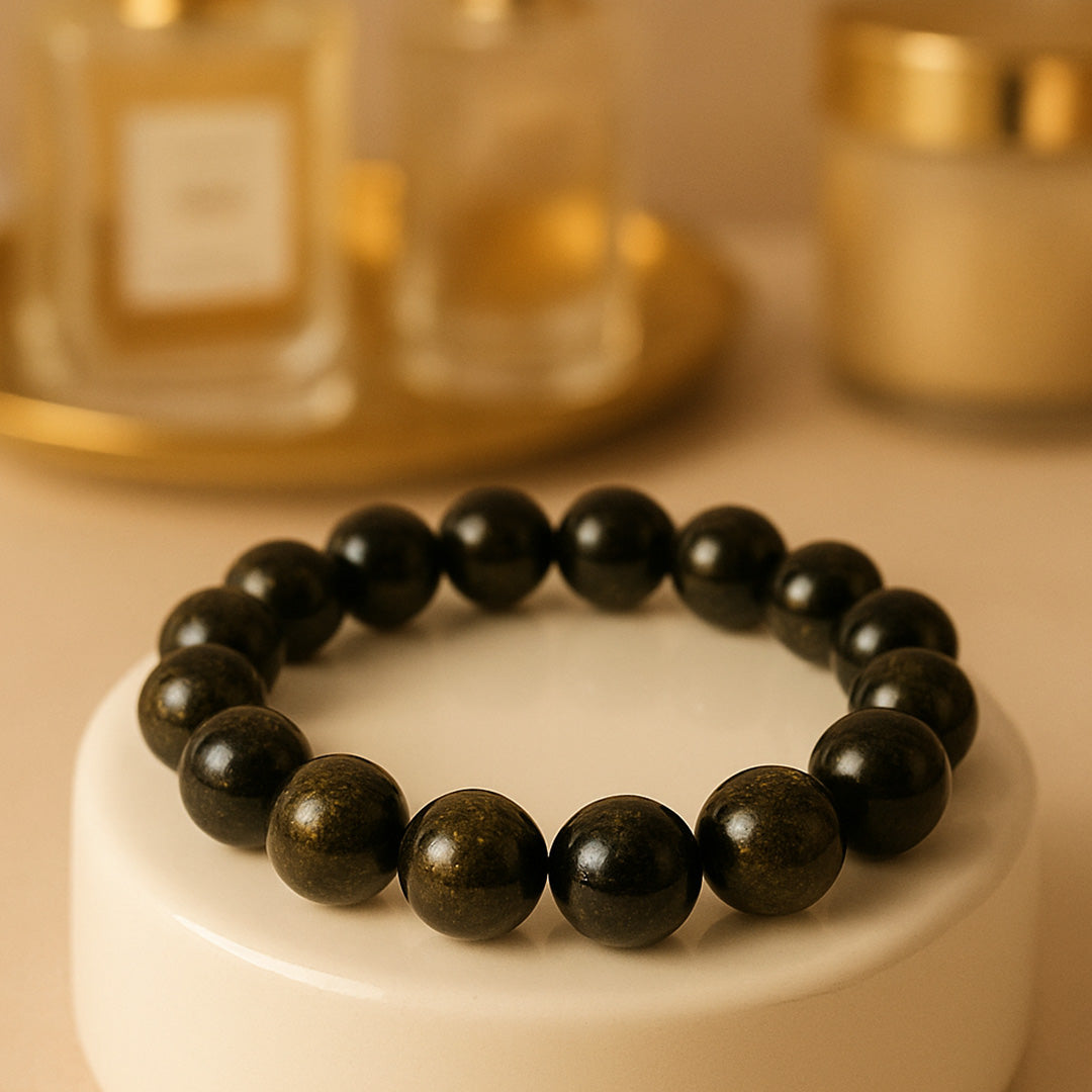 Golden Sheen Obsidian Bracelet