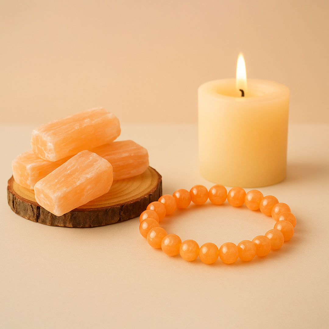Orange Selenite Bracelet