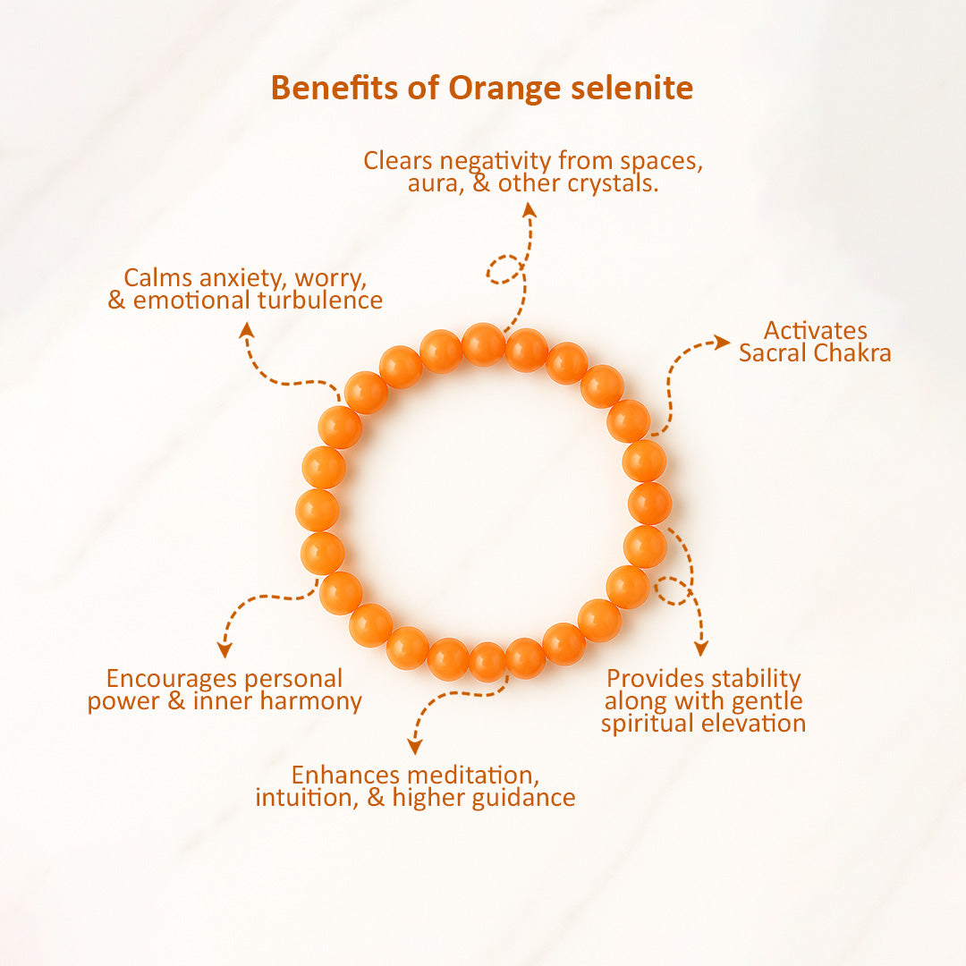 Orange Selenite Bracelet