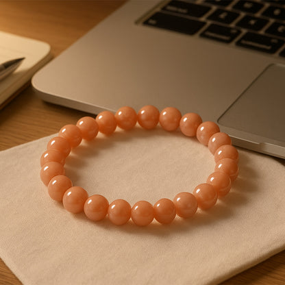 Peach Moonstone Bracelet