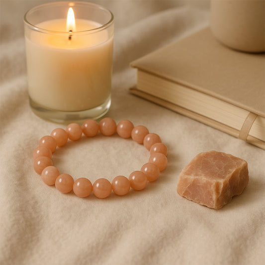 Peach Moonstone Bracelet