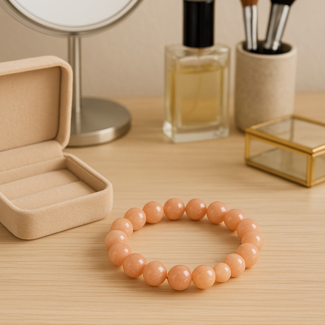 Peach Moonstone Bracelet