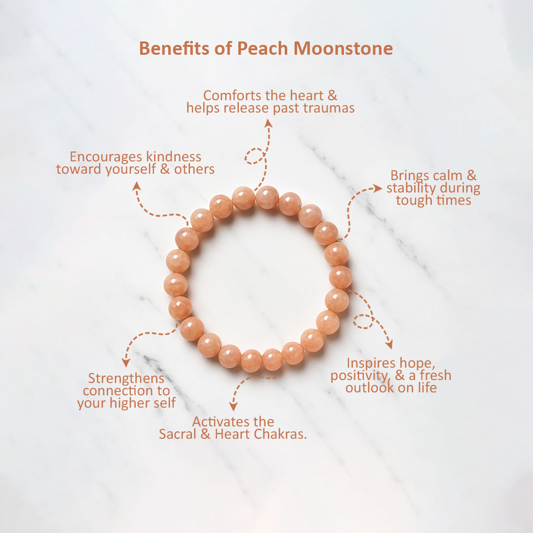 Peach Moonstone Bracelet