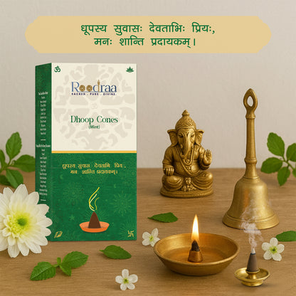 Mint Dhoop Cones