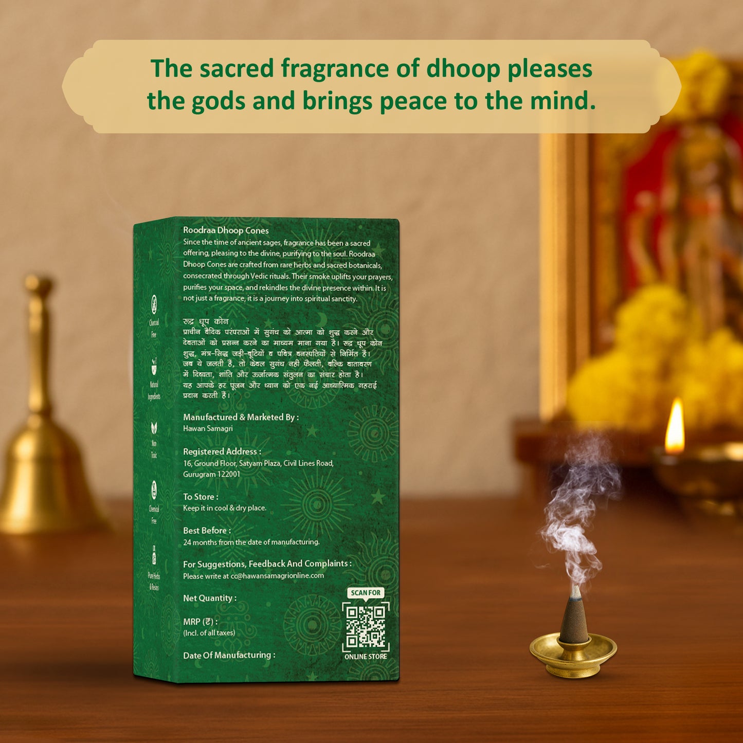 Mint Dhoop Cones