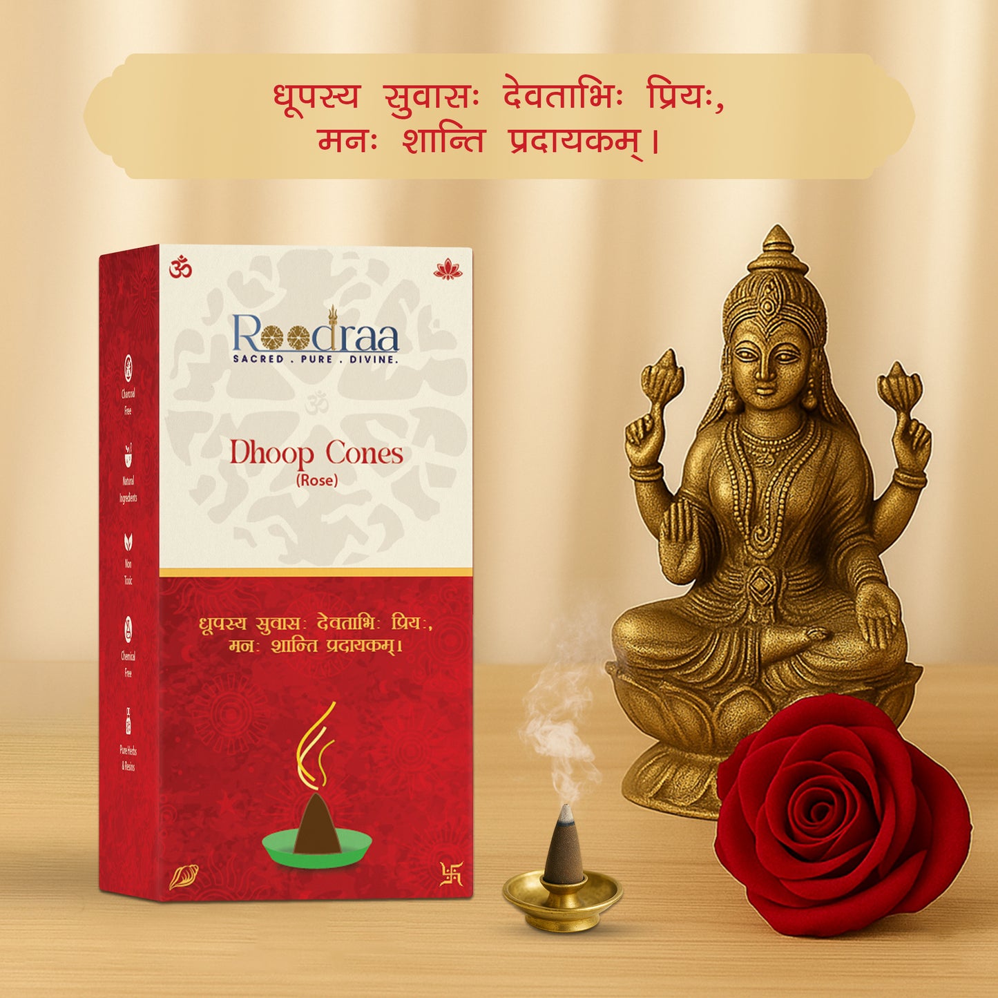 Rose Dhoop Cones
