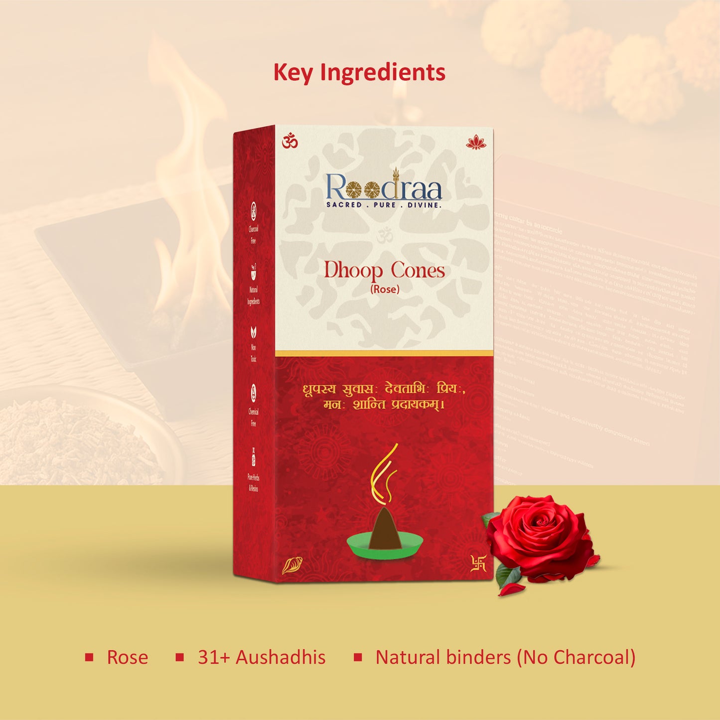 Rose Dhoop Cones