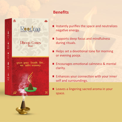 Rose Dhoop Cones